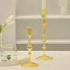 Держатели свечей Slim Candlestick Holder Glass Home Decor Stand Stand Creative Ernament Ornament