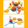 Kitchens Play Food 34pcs Children Kitchen Toys Cutting Plastic Fruit Vegetable Ice Cream Drink Kit Kat Pretend Education Toy For Kids 221105