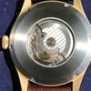 Superclone LW Watch Bronz Dafei ST2130 Hareket Otomatik Mekanik Saat Erkek Deri Kayışı Su Geçirmez Aydınlık Minimalist Stil ES