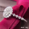 Anelli di nozze Caoshi Chic Female Finger per coinvolgimento Accessori delicati di design con abbagliante regalo di gioielli alla moda di zirconia