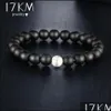 Beaded Fashion 2 Color Distance Men Bracelet Jewelry For Women Stone Beads Yoga Fitness Energy Bracelets Drop Delivery 2021 Dhdea