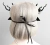 Black Antler Meia-face máscara Halloween Hair Hair Jewelry Misfarda de meia-cara Máscara máscara de dança de boate de personalidade para meninas