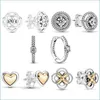 Stud Stud 925 Sterling Sier Pot Orecchini Sparkling Love Flower Femminile Festa di nozze Regalo Gioielli di moda Drop Delivery Dh1Gf