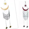 Figuritas decorativas 1 Uds 9 tubos sólidos Luna estrella campanas de viento jardín jardín vida al aire libre campanillas de viento decoración del hogar artesanía regalos de cumpleaños