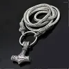 Pendentif Colliers KDG Western Cowboy Rope Odin Crow's Hammer Amulet Collier Homme Goth Mens Hip Hop