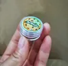 mini kleine plastic pot doorzichtige doos 5 ml met verschillende etiketten stickers voor dab olie wasconcentraat opslagcontainer op maat