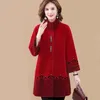 Women's wool coat winter elegant Overcoat Chinese style clothing loose Imitation mink velvet outwear