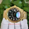 K6F Maker Mens Watch Super Quality Watches 42mm Sky-Dweller 326938 GMT Month Workin 18k Yellow Gold CAL 9001 Movement Mechanical A260h