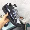 2023 Tasarımcı Mesh Dokuma Dobant Ayakkabıları Burucu Spor Ayakkabıları Olağanüstü Spor Sabah Kabartmalı Deri Spor Kukla Nappa Calfskin Ayakkabı Kauçuk Platformu Sole Shoe