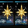 Decorazioni natalizie 1Pcs Decorazione a LED Fiaba Lampada Polaris Ornamenti per alberi Luci per ventose per finestre in vetro per esterni