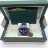 Con caja original Reloj para hombre Bisel de cerámica profunda SEA-Dweller Zafiro Cystal Acero inoxidable Con cierre deslizante Cierre Automático Mechan287r