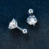 Stud Smyoue 022CT -Gewindeschraubenstollen Ohrringe für Womencolorless Test Labor erstellen Diamond Ohrring S925 Silber 2211042531042