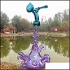 Andra rökningstillbehör Glas Funktionellt stänkvatten Bong 10mm Kvinnlig gemensam Perc Hookah Pipe Terp Slurper Bubbler Oil Rig Drop de Dhyob