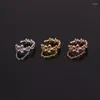 Boucles d'oreilles coréennes en forme de U non percées pour femme bijoux de mode 2022 coeur clignotant chaîne de fleurs