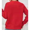 Lettre Sweats à capuche pour femme Pull en velours de Noël Automne et hiver Pull chaud Père Noël Pulls laids pour femme Pulls adorables drôles pour les fêtes de vacances