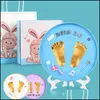 Konst och hantverk FL Moon Baby Shower Favors Brothers Inkpad Round Boxed Seal Keepsake Nyfödd hundra dagar Födelsedagsfest 22DWE1 DHMWR