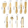 Din sets Sets 18pc set bestek kaas kaas kaas mes lepel tabelgerei flatware zilverwerk vaatwasser veilig keuken festival feestje