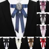 Bow Ties Rhinestone Tie Fashion British Men's Business Banquet Wedding Formal Bowtie Korean Women's Uniform Shirts Collar Flower