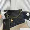 Bolsos de diseñador Bolso de mano Bolso cruzado Mujer a través de microfibra Lona Interior Cremallera Bolsillo Cadenas Lujo Essenger Bolsas de compras Pochette