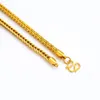 6mm Wide Snake Bone Necklace Chain Men Jewelry 18K Yellow Gold Filled Classic Male Clavicle Chain Link 60cm