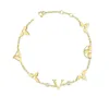 Pulsera simple para mujeres pulseras de flores de flores de lujo Cadenas de joyas de joyería de joyas de lujo de oro plateado pulseras de plata diseñadora para mujeres