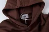 Sweats à capuche Hoode Barriers Sweat à capuche en molleton surdimensionné imprimé marron pour homme