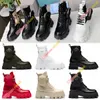 LM 여성 디자이너 Rois Monolith Boots Ankle Nylon Combat Boot Real Leather Mens 디자이너 부츠 겨울 마틴 발목 파우치 부착 발목 S0ub#