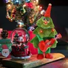 Pluche poppen kerstboom elektrisch speelgoed grappig zingen dansende muziek xmas poppen speelgoed voor meisje en jongen geschenken navidad noel decor 221104