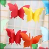 Party Decoration Shop Mall Window Hanging Ornament Pl Flower Paper String Colorf Butterfly Children Room Wedding Decorate Birthday P Dhuwv