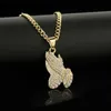 Punk Hip Hop Alphabet Full Diamond Pendant Hiphop Men Necklace