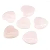 Contas 1pcs moda moda em forma de coração Quartz de rosa de pedra natural de alta qualidade para homens jóias que fazem presentes decoram 40x40mm