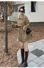Damen-Trenchmäntel, 2022, britischer Stil, einfarbig, zweireihig, Revers, Schnürung, dünn, mittellang, Windjacke