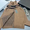 Pulls pour femmes Designer Nouveau Automne Hiver Milan Runway À Capuche À Manches Longues Haut De Gamme Jacquard Cardigan Tops Y2HP