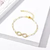 Charm Bracelets Frauen Lucky 8 Infinity Bangles Geschenk Luxus CZ Anhänger für Handarmband Trend Schmuckzubehör