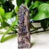 Decorative Figurines Natural Agate Crystal Tower Stone Wand Point Room Decoration And Pyrite Mineral Symbiont Ornaments Reiki Heal2502