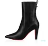 Designer de luxo Inverno Santigag Boot Bottle Women Heels High Calf Leather Lady Ponto de Botas Partidas de Casamento Combate Bottina EU35-44