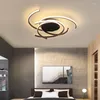Ljuskronor Ankomst Black White Finish Modern LED-ljuskrona för vardagsrum sovrum kökskontorslampa AC85-265V fixtur