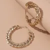 Hoop oorbellen WG 1 paar mode overdreven persoonlijkheid Big Circle Chain Trendy Gold For Women Sieraden