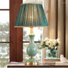 Table Lamps American Green Ceramic Lamp Bed Room Foyer Study Simple FashionDesk Reading Night Light 190140