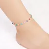 Anklets Seven Color Water Drop Devil's Eye Anklet Beach Ankle Bracelets For Women Evil Jewelry