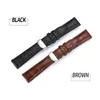 시계 밴드 밴드 스트랩 버터 플라이 패턴 정품 가죽 배포 버클 팔찌 갈색 검은 watchbands 12-24mm