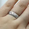 Cluster Ringe Sterling Silber Unisex Einfacher und vielseitiger Luxus Partyschmuck Paare Exquisite Accessoires Verlobungsring Geschenk für