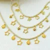 Choker Zhini moda luksusowe złote nasiciele dla kobiet proste urocze serce gwiazda wisiorka naszyjnik