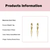 Orecchini pendenti ISUEVA Gold Filled Cubic Zircon Semplici Huggies Percing Oreilles Per la moda femminile