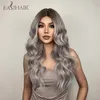 Long Wavy Synthetic Wigs Platinum Blonde Natural Wave Wigs for Women Daily Silver Gray Ash Fake Hairs Heat Resistantfactory direct