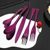 Dijkartikelen sets 7 stks/kavel roestvrijstalen set service voor 1 luxe bestek mes mes vork dessert lepel tafelwerk restaurant flatware