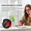 Elektriska fläktar Portable Heater Mini Wall Mount Home Office Desktop varm luftvärmare varmare fläkt Silent Remote Fast Heat Thermostat