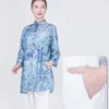 ملابس عرقية نساء رجعية من الكتان القطن تاي تشي بدلة الصينية على الطراز الصيني ووشو الفنون القتالية