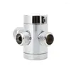 Kitchen Faucets G1/2" Three Head Function Switch Adapter Control Valve 3 Way Tee Connector Diverter