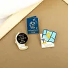 Brooches Travel Strategy Map Globe Enamel Lapel Pins Tourism Cartoon Badges Fashion Gifts For Friends Wholesale Jewelry